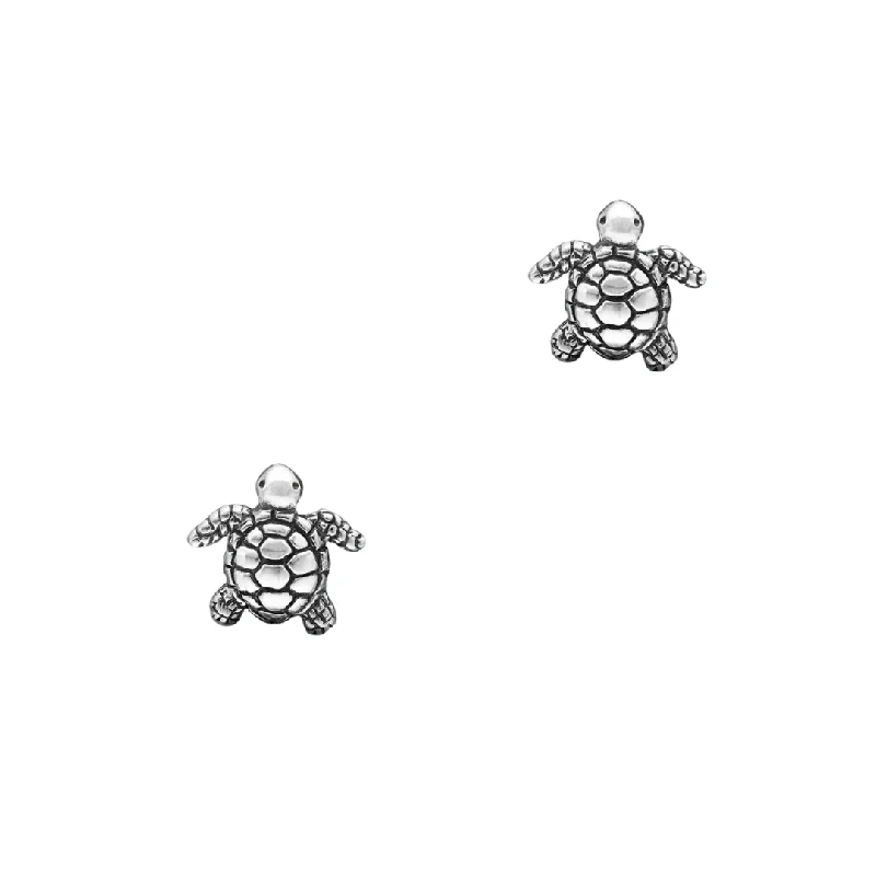 Large hoop earrings for women-Little Stud Earrings: Sea Turtles