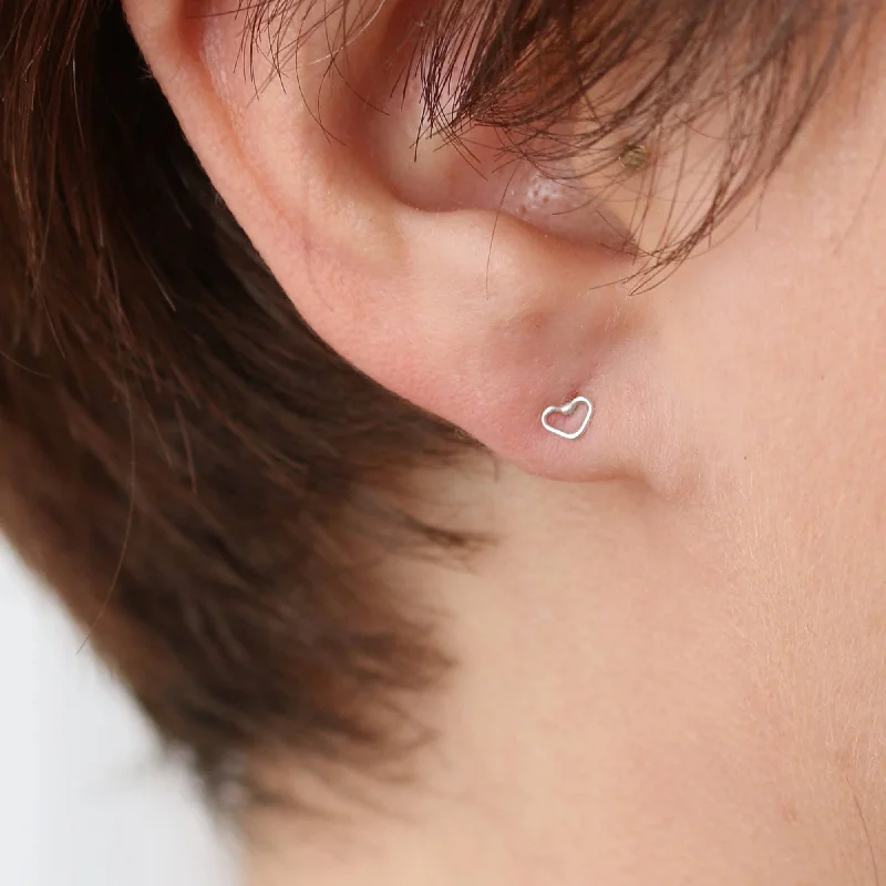 Heart-shaped earrings for women-Stud Earrings - Tiny hearts