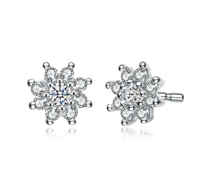 Wedding stud earrings for women-Sophie Midi Flower Earrings