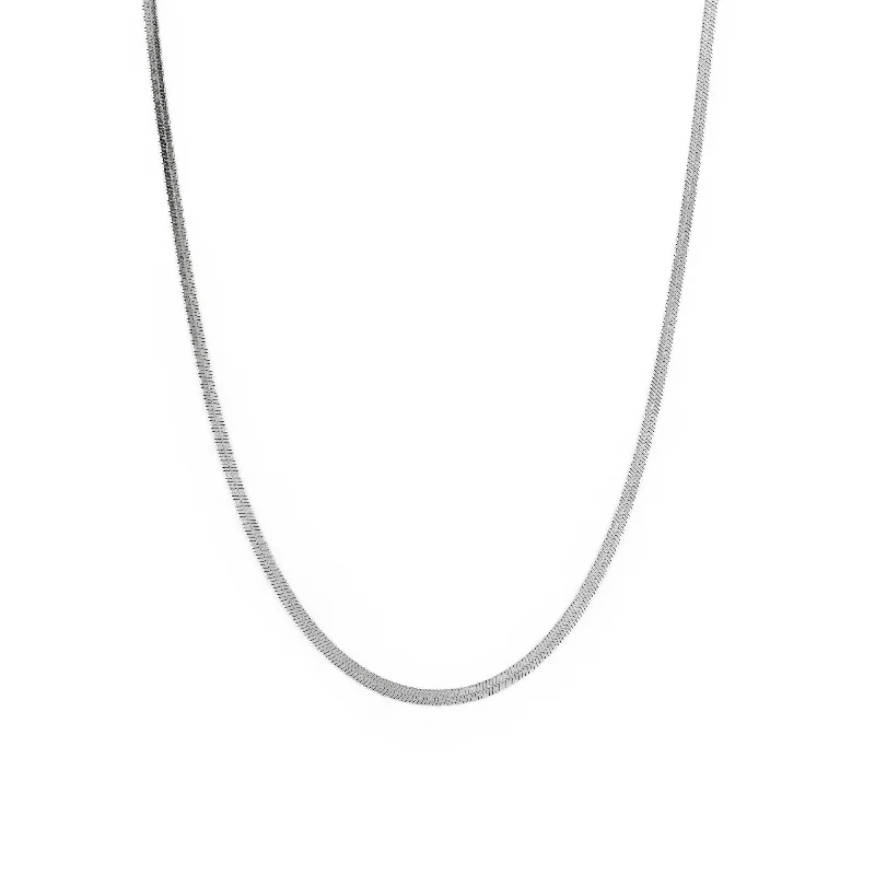 Bar necklace for women-Mia Chain Silver