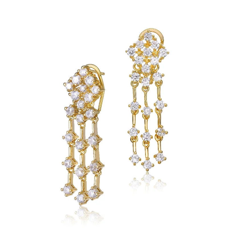 Designer earrings for women-Delphine Zigzag Pear Earrings