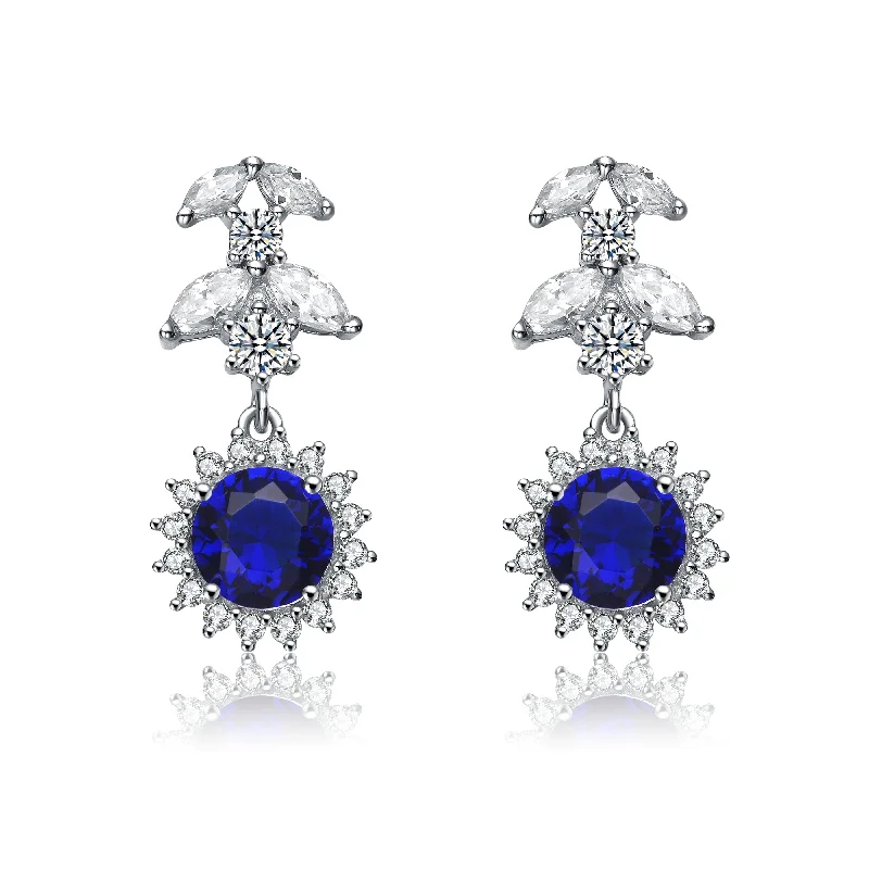 Elegant earrings for women-La Roche Blue Sun Earrings