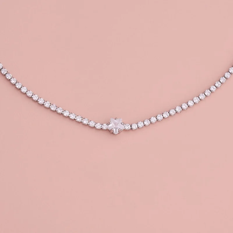 Layered diamond necklace for women-Trendy Necklace 180215