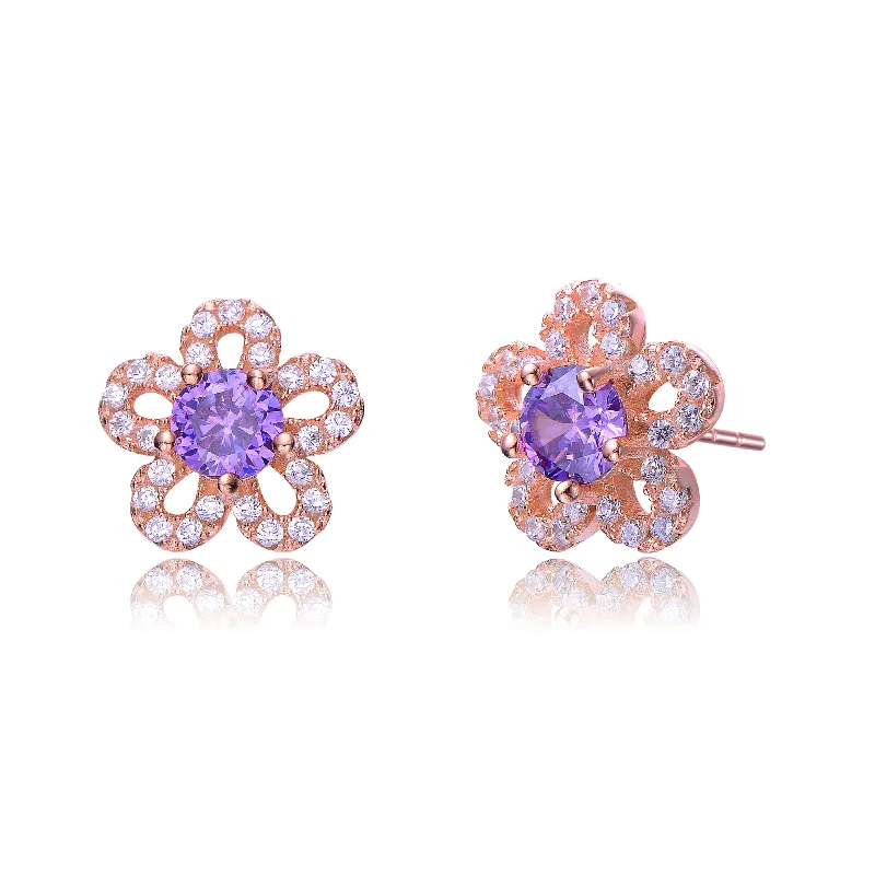 Crystal drop earrings for women-Sophie Flower Earrings