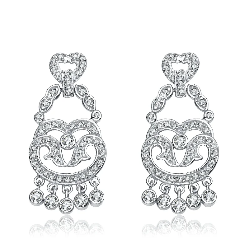 Fashionable earrings for women-Emma Accent Chandelier Earrings