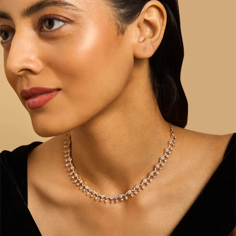 Custom silver necklace for women-Zircon Necklace 173576