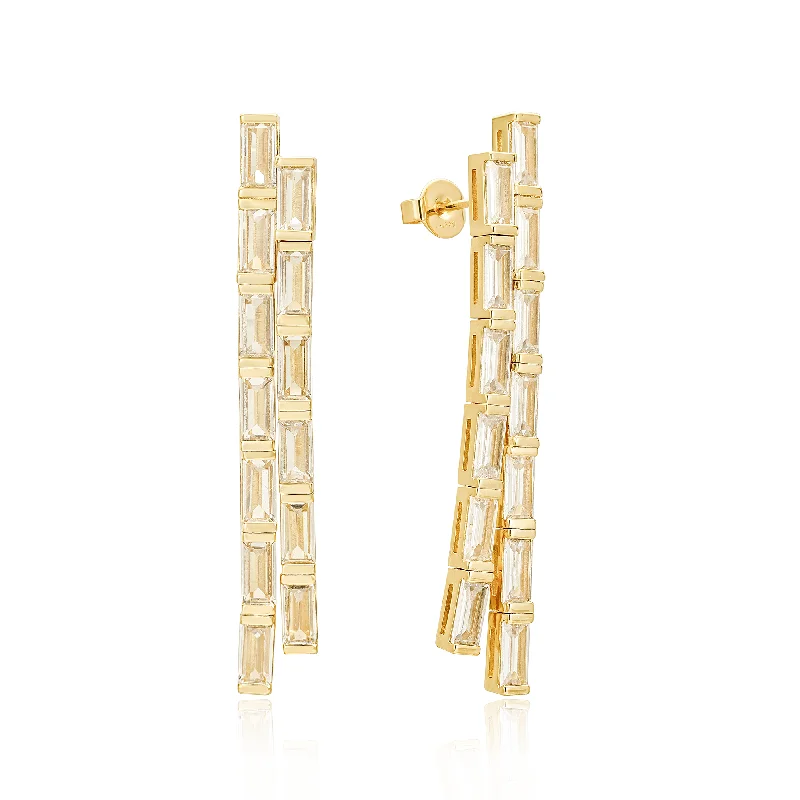 Gold earrings for women-Alana Statement Earrings