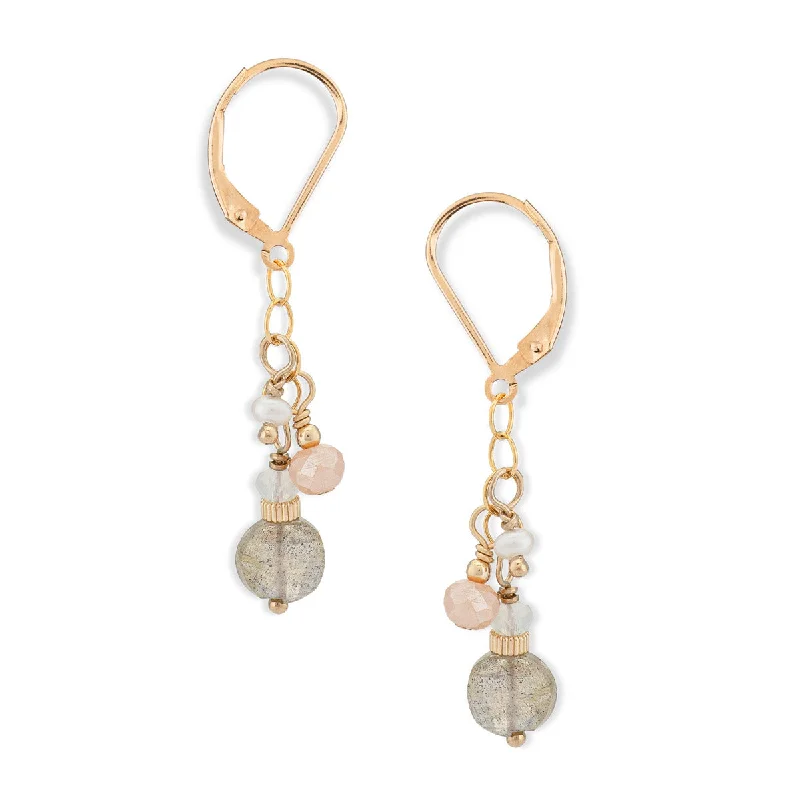 Elegant drop earrings for women-chloe labradorite earrings