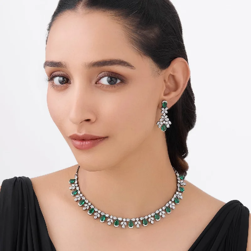 Crystal necklace for women-Zircon Necklace 163785