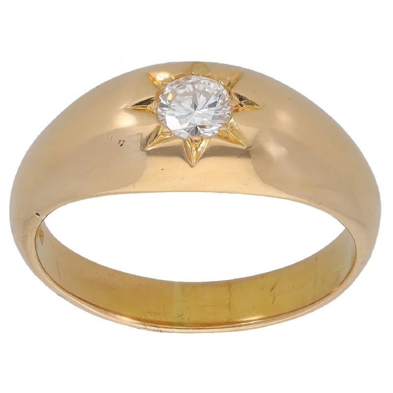 Engagement rings with a timeless design for women-18ct Gold 0.40ct Diamond Solitaire Ring Size U