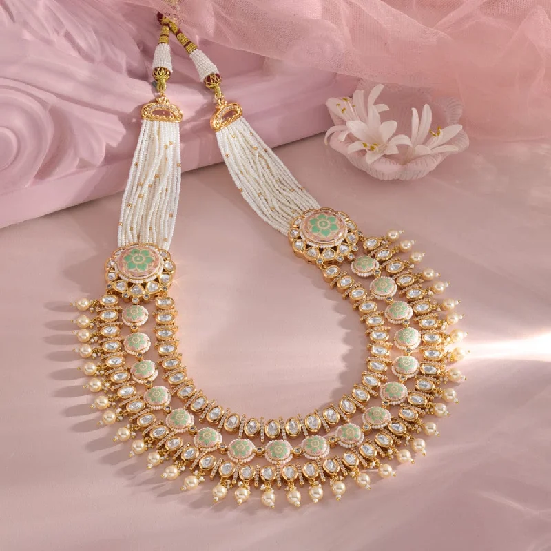 Tennis necklace for women-Kundan Necklace 165875