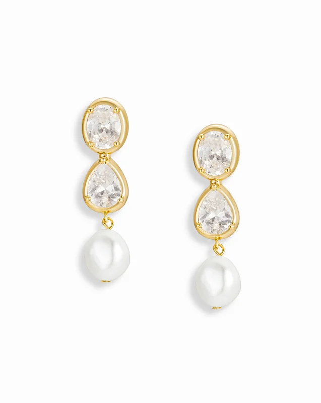 Statement pearl earrings for women-Jillian Drop Earrings