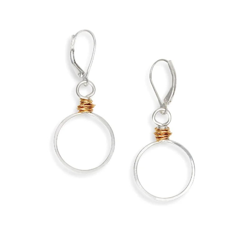 Drop earrings for women-gold swirl zero earrings