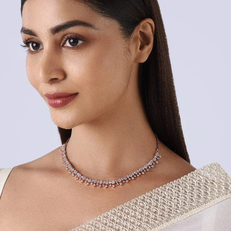 Trendy necklace for women-Zircon Necklace 158004