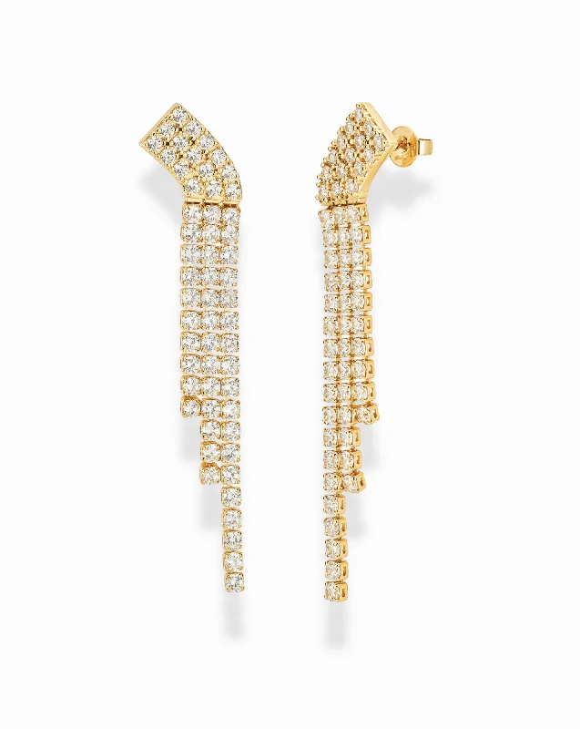 Diamond earrings for women-Freya Statement Earrings