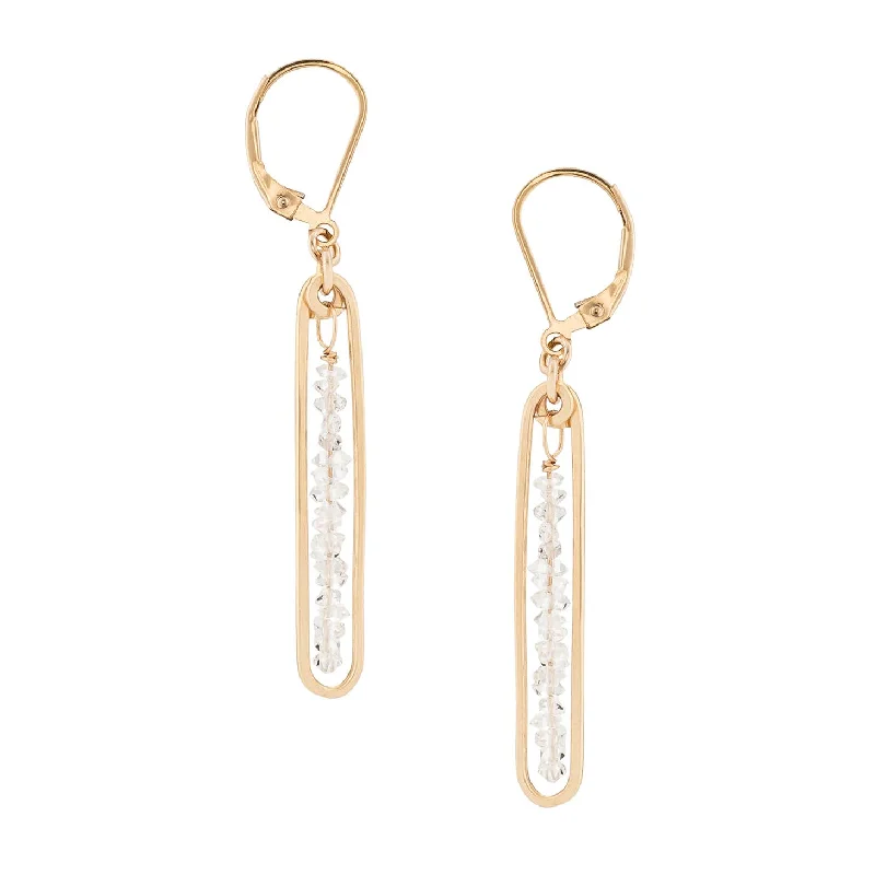 Fashion earrings for women-Lyric Earrings with Herkimer Diamonds