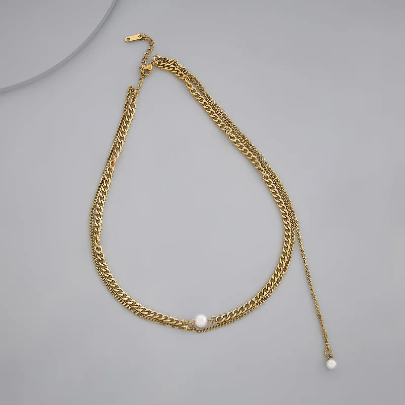 Custom gold necklace for women-Trendy Necklace 170874