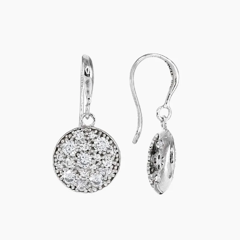 Stylish earrings for women-Swarovski Crystal Disc Earrings