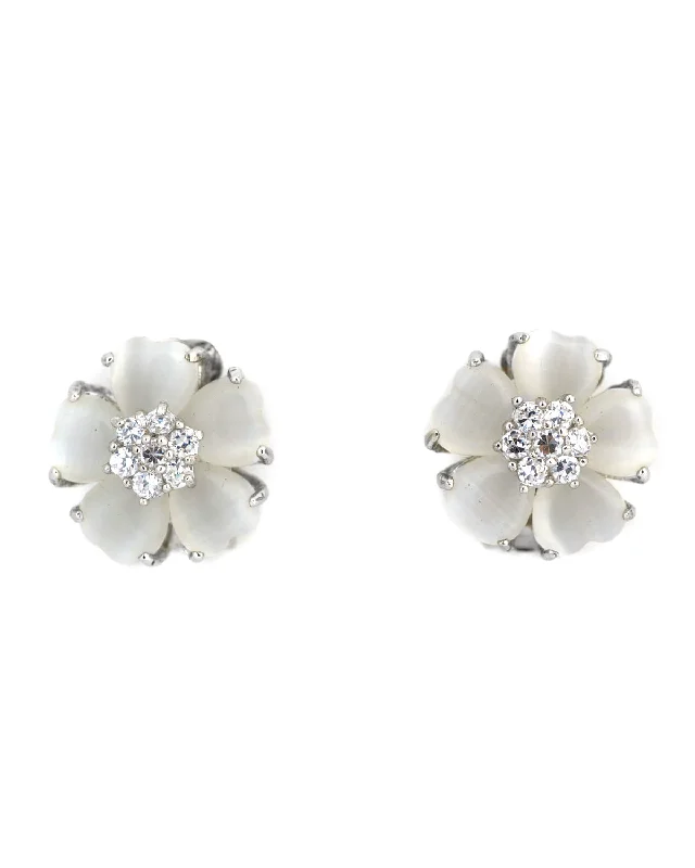 Multi-layer earrings for women-Aubrey Mother Of Pearl Flower Shape Earrings