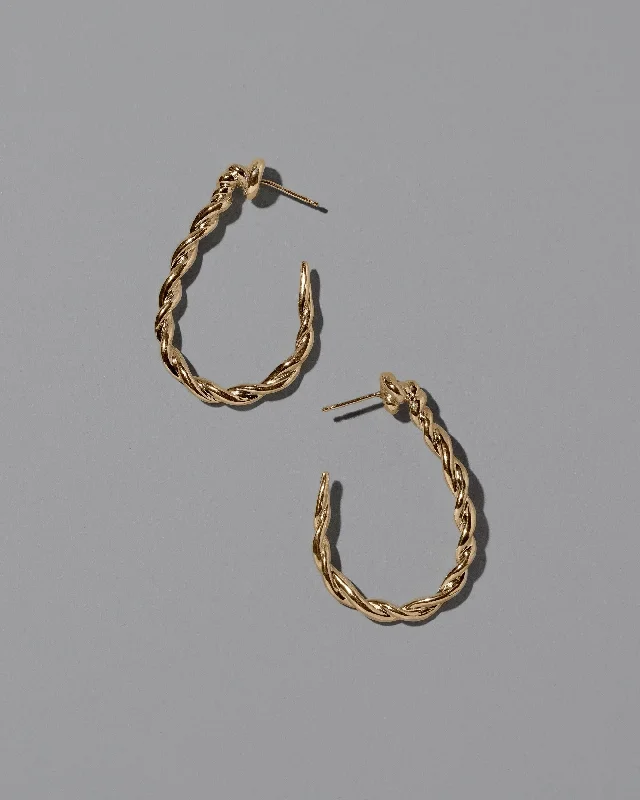 Silver dangle earrings for women-Landform Hoop Earrings - Solid Gold