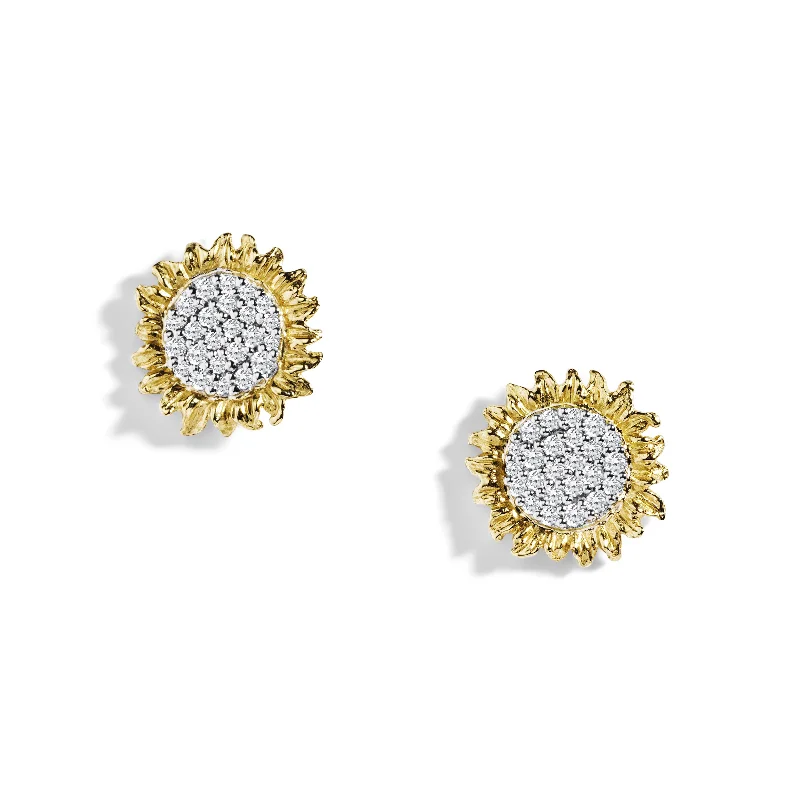 Dangle earrings for women-Vincent 11mm Stud Earrings with Diamonds