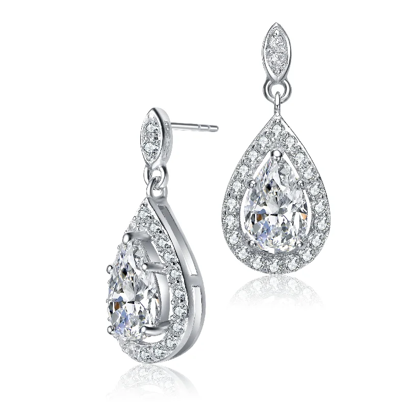 Crystal earrings for women-Constance Palais Teardrop Earrings