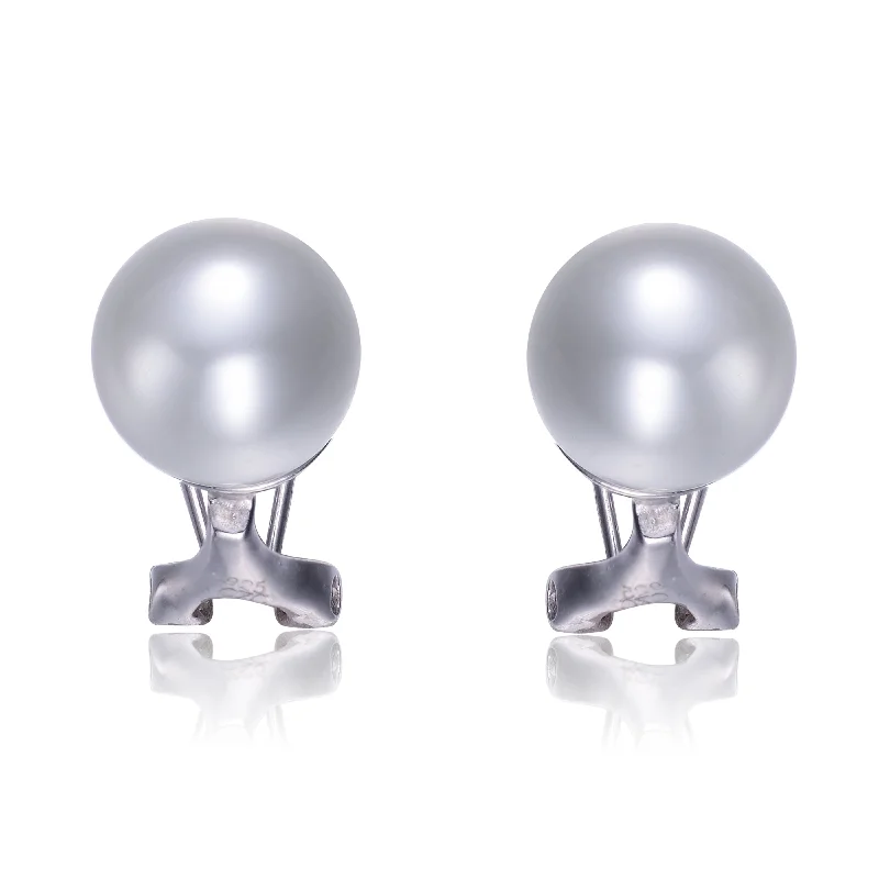 Elegant drop earrings for women-Anne White Pearl Earrings