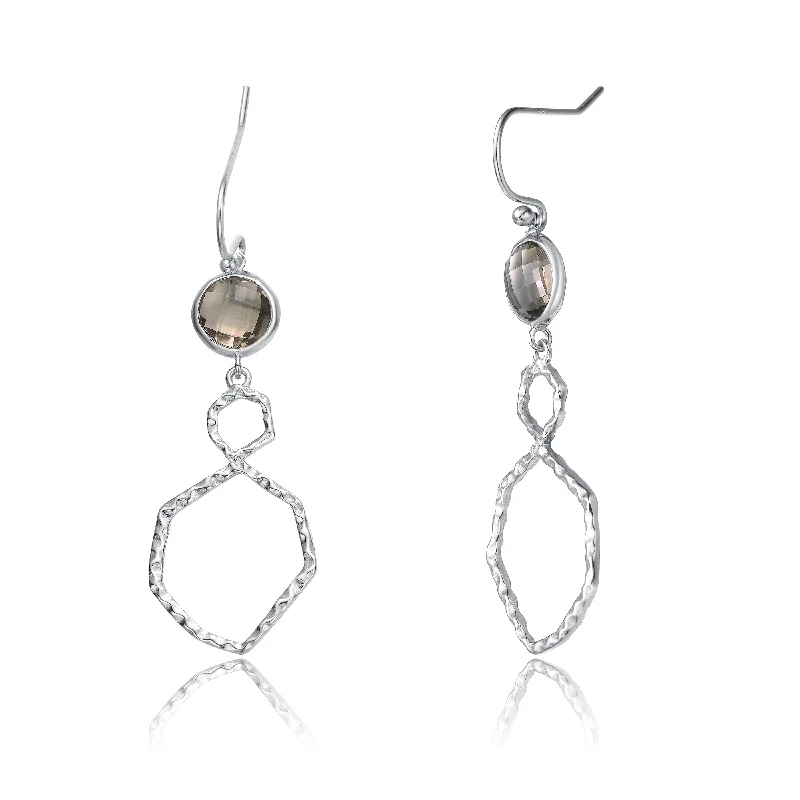 Round earrings for women-Aurore Hammered Earrings