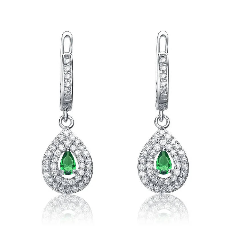 Fashionable stud earrings for women-Charlène Green Classic Drop Earrings