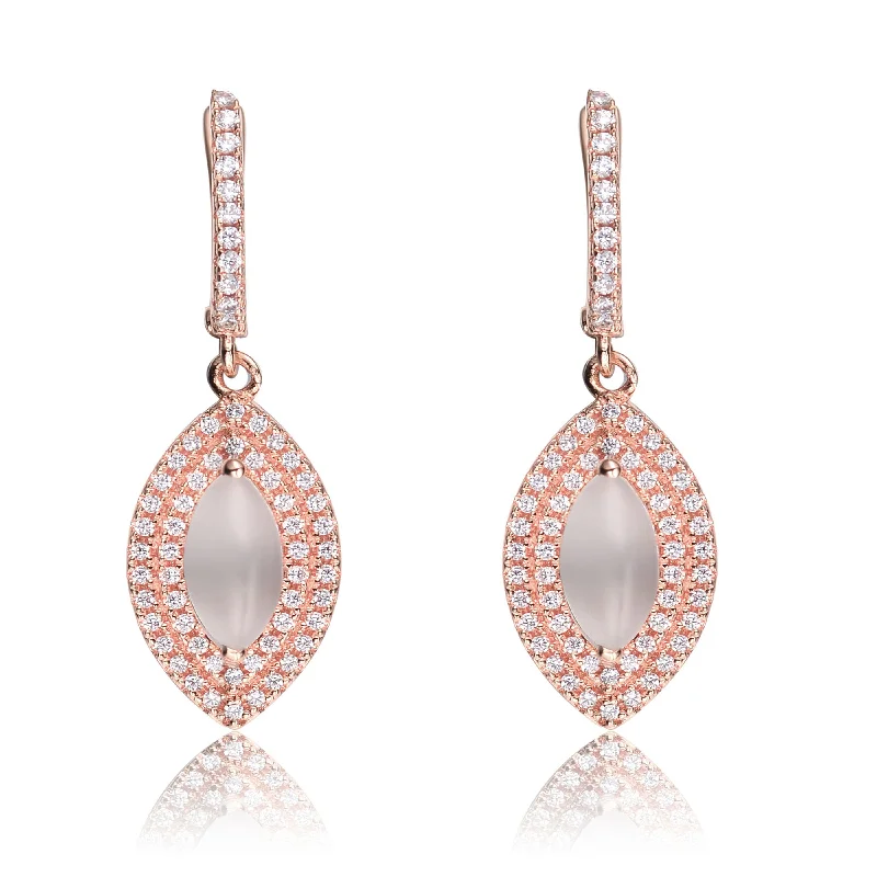 Fashionable stud earrings for women-Aurore Stone Dangle Earrings