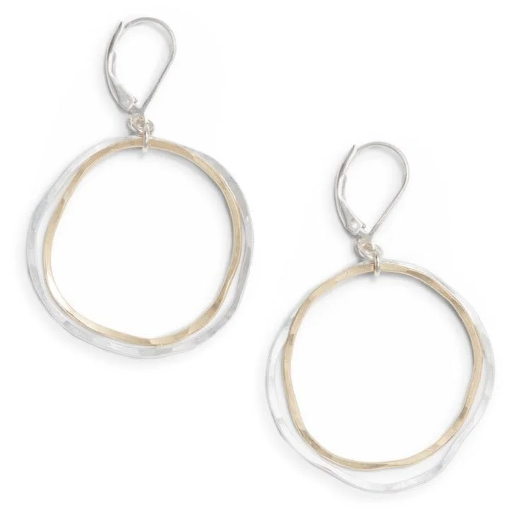 Gold drop earrings for women-caldera earrings