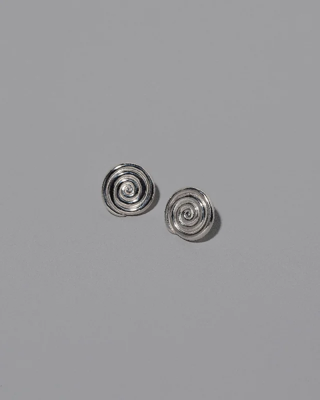 Statement diamond earrings for women-Serpentinite Stud Earrings  - Sterling Silver