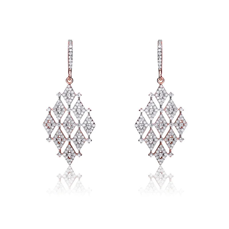 Gold stud earrings for women-Palais Damask Argyle Earrings