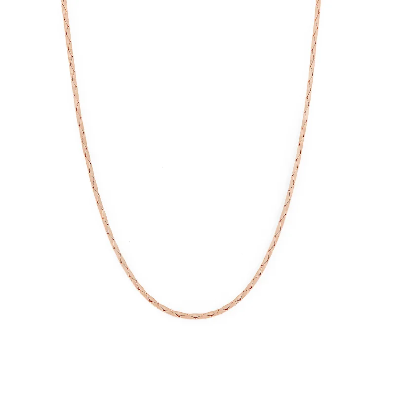 Gold charm necklace for women-Asha Chain Rose Gold