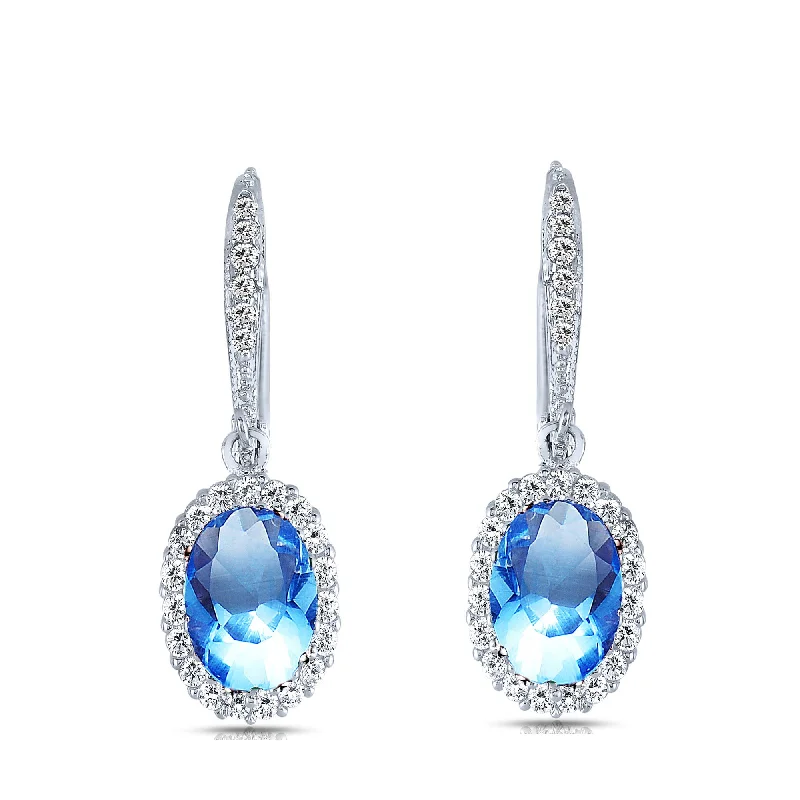 Wedding drop earrings for women-Provence Oval Drop Earrings