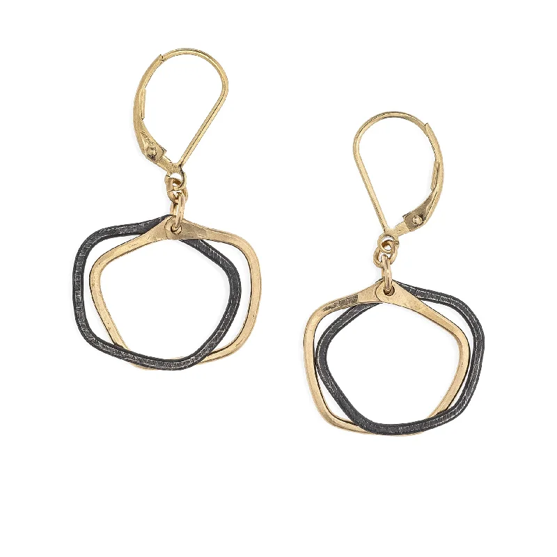 Luxury hoop earrings for women-night shade earrings