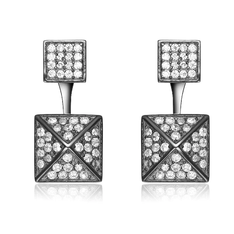 Classy earrings for women-Raquelle Multiple Square Jacket Earrings