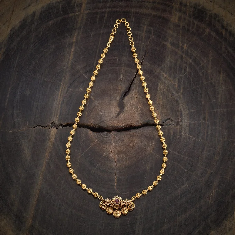 Simple gold necklace for women-Antique Necklace 180559