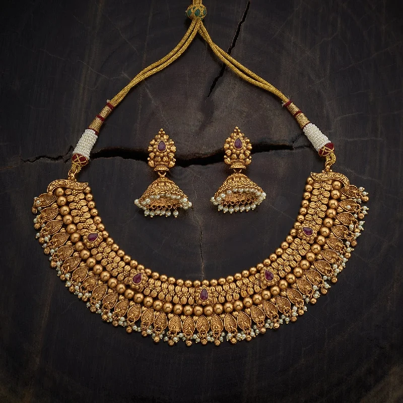 Layered gold necklace for women-Antique Necklace 170292