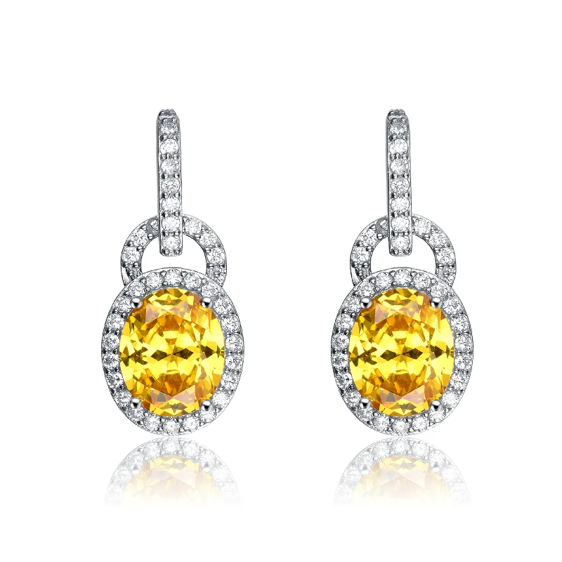 Fashionable stud earrings for women-Anne Yellow Lock Earrings