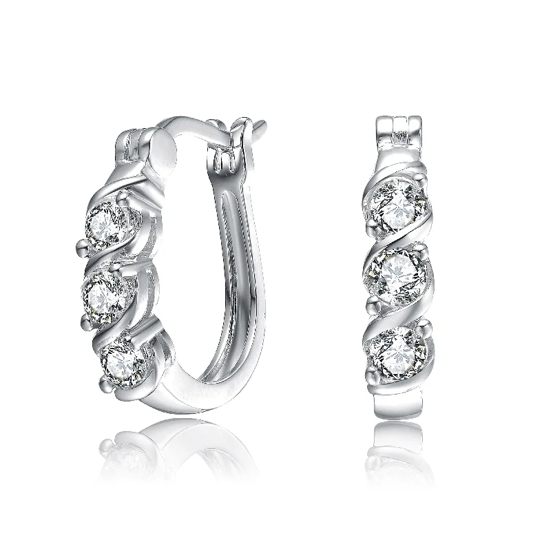 Elegant stud earrings for women-Raquelle Midi Hoop Earrings