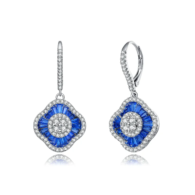 Crystal stud earrings for women-Théa Sapphire Drop Earrings