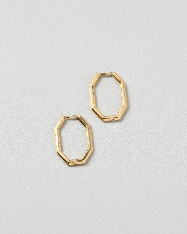 Fashion earrings for women-Thin Segmented Hoop Earrings