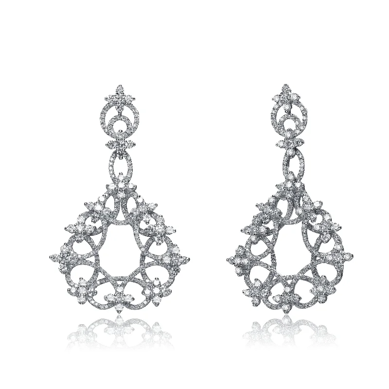 Large hoop earrings for women-Palais Lace Earrings