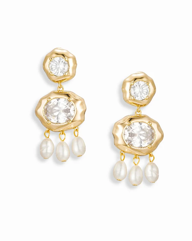 Wedding drop earrings for women-Winslow Chandelier Earrings