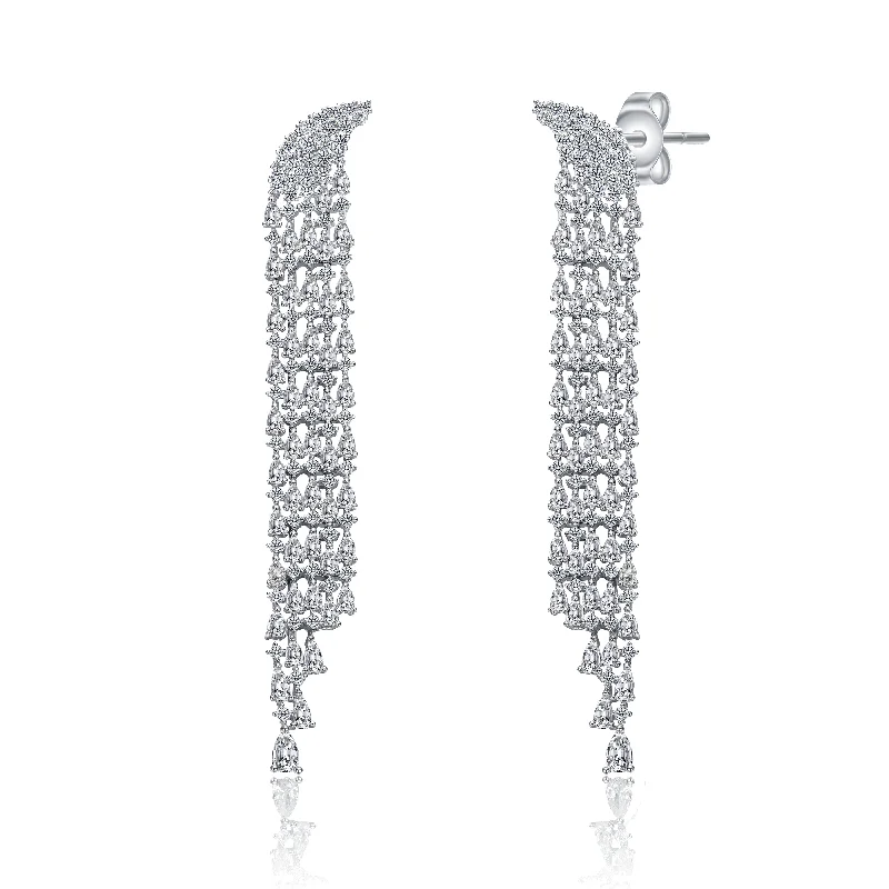 Hoop earrings for women-La Scène Waterfall Dangle Earrings