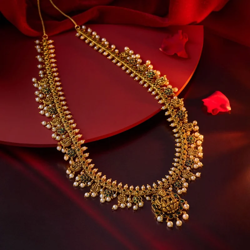 Gold necklace for women-Antique Necklace 160573