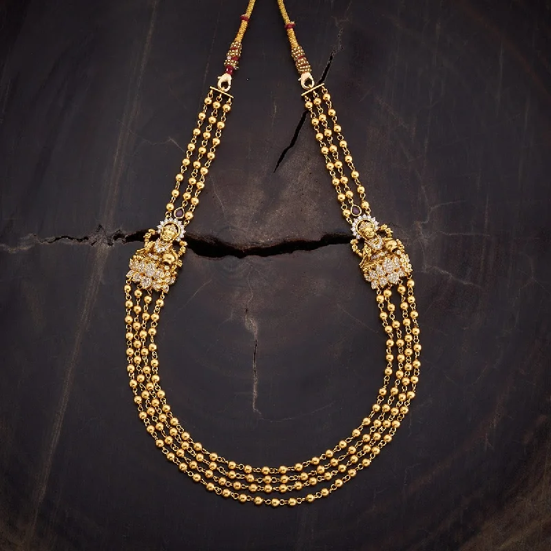 Gold chain necklace for women-Silver Temple Necklace 154865