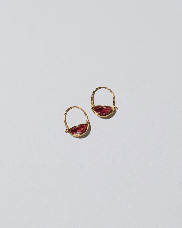 Cocktail earrings for women-Bisous Hoop Earrings