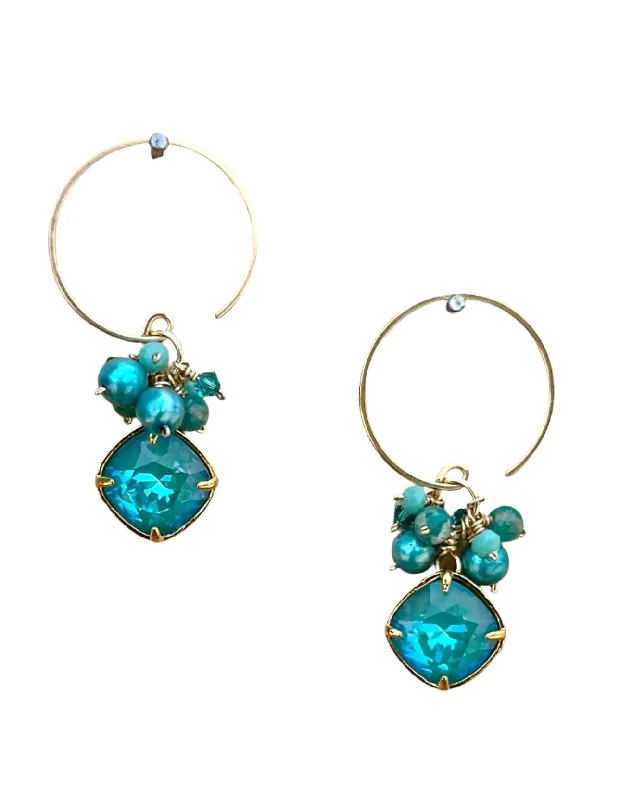 Cocktail earrings for women-earrings . nouveau clusters